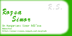 rozsa simor business card